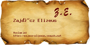 Zajácz Elizeus névjegykártya
